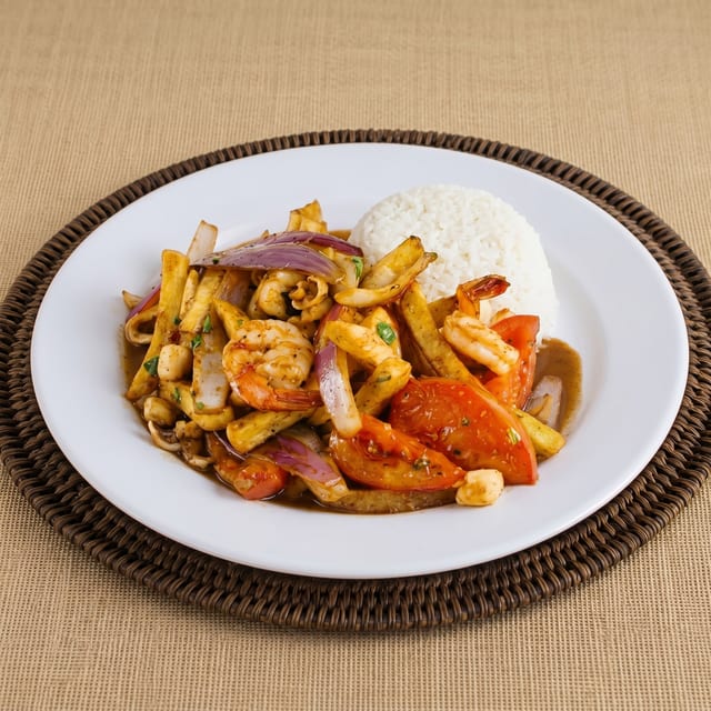 Shrimp Saltado.